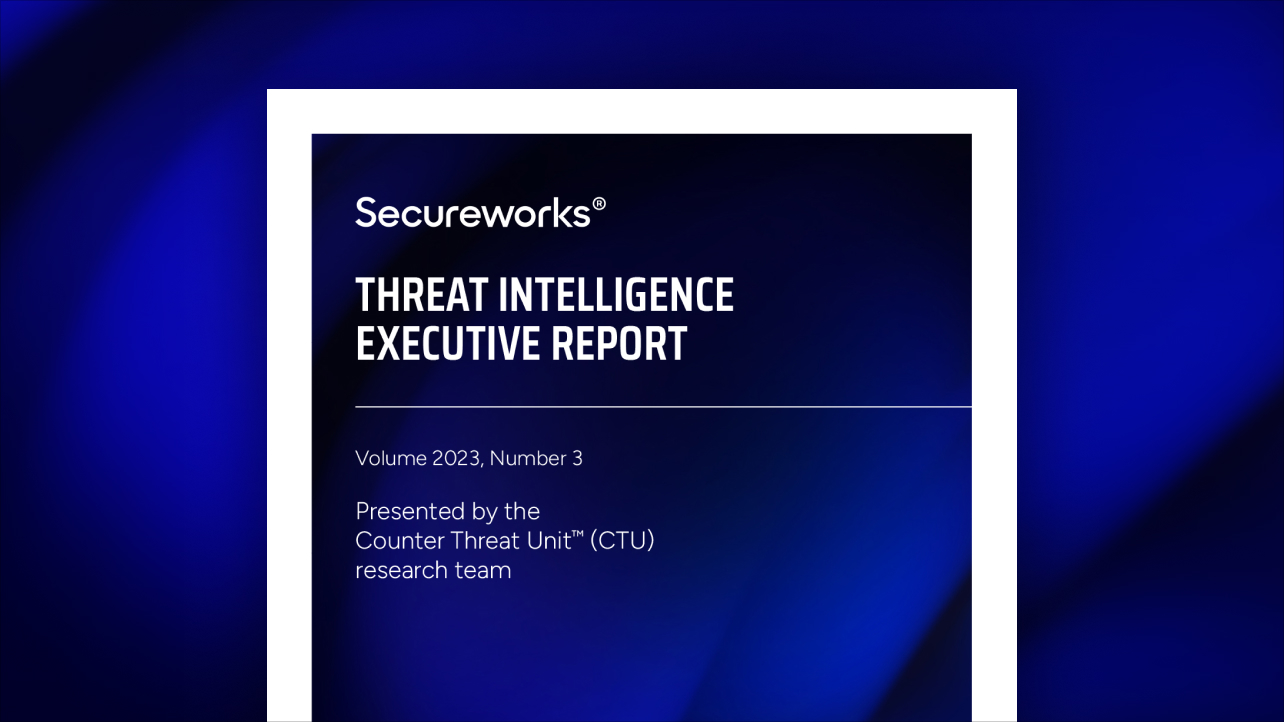 Threat Intelligence Executive Report 2023: Vol. 3 | Secureworks